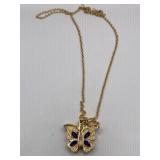 BEAUTIFUL BUTTERFLY GOLD PLATED PICTURE LOCKET