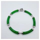 STERLING SILVER 22MM X 4.95MM JADEITE (30CT)