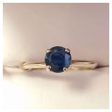 10K WHITE GOLD SAPPHIRE(1.3CT)  RING (~SIZE 6.5)