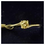 10K WHITE GOLD DIAMOND (0.3CT,SI,LIGHT BROWN)