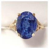 10K YELLOW GOLD NATURAL TANZANITE(8.2CT)  RING