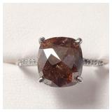 PLATINUM PT950 DIAMOND (2.75CT,I3,DARK BROWNISH