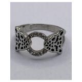 BOWTIE RING BOLD APPRX SZ 7  - LYONS FRANCE