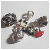 SILVER SET OF PANDORA STYLE   BEADS