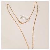 14K YELLOW GOLD 2.8G 19'  NECKLACE