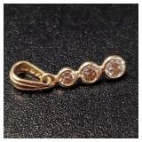 14K YELLOW GOLD DIAMOND (0.4,VS1-2,I-J)  PENDANT