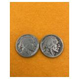 BUFFALO NICKELS UNITED STATES 2 PCS 1920 - VG