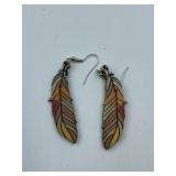 BOHO / TRIBAL DROP CARVED CARNIVAL HAND PAINTED