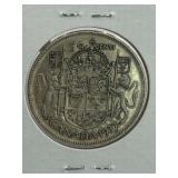CANADA 1937 50 CENT***SILVER*** COIN PRE WW11 -