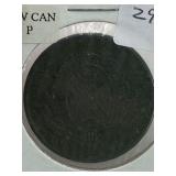 ANTIQUE PROVINCE OF CANADA 1842  PENNY - NICE