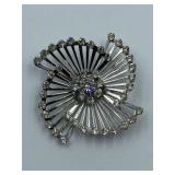 LOVELY MID-CENTURY MODERN RHINESTONE PINWHEELED