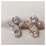 SILVER CUBIC ZIRCONIA    EARRINGS