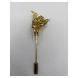 VINTAGE ART NOUSVEAU HAT / STICK PIN WITH CHARUB