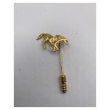 VINTAGE ART DECO HAT / STICK PIN WITH HORSE AND