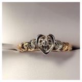14K YELLOW GOLD DIAMOND(0.05CT)  RING (~SIZE