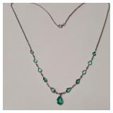 10K WHITE GOLD NATURAL EMERALD 16'(3.41CT)
