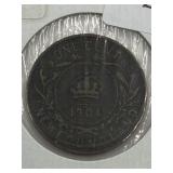 ANTIQUE NEWFOUNDLAND 1904 1 CENT BRONZE - AMAZING