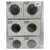 RCM CANADA 50 CENT PIECES COLLECTOR LOT OF 6 PCS