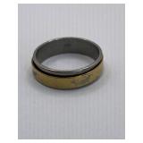MEN'S SPINNER / WEDDING RING SZ APPROX 11.5  -