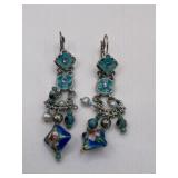 AMAZING VINTAGE ART DECO EARRINGS DETAILED WOW  -