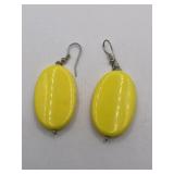 BIG YELLOW DROP EARRINGS - LYONS FRANCE ESTATE