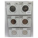 RCM CANADA COMMEMORATIVE QUARTERS MINT 6 PCS GEM