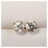 14K YELLOW GOLD CUBIC ZIRCONIA  EARRINGS