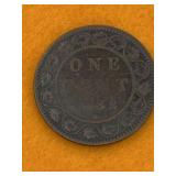 OLD CANADA LARGE CENT COIN 1882 - ANTIQUE OLD