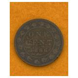 CANADA LARGE CENT COIN 1886 - ANTIQUE NICE DATE