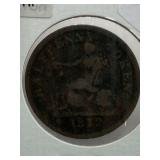ANTIQUE COLONIAL CANADA 1812 1/2 PENNY (WAR OF