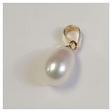 14K YELLOW GOLD FRESH WATER PEARL  PENDANT