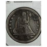 PRE CIVIL WAR UNITED STATES 1845 SEATED LIBERTY