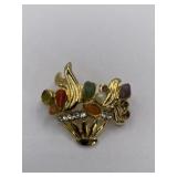LOVELY VINTAGE BOUQUET BROOCH  - LYONS FRANCE