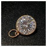 10K YELLOW GOLD MOISSANITE(2.5CT)  PENDANT,