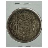 CANADA 1953 ***SILVER*** COIN 50 CENT  VF