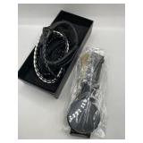 NEW MEN'S DESIGNER WATCH AND MATCHING  4 LEATHER