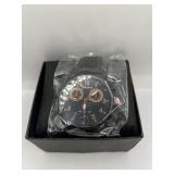 NEW MEN'S DESIGNER WATCH AND MATCHING  4 LEATHER