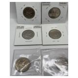PROOF LIKE QUARTERS ON CARDS 6  PCS