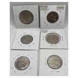 PROOF LIKE QUARTERS ON CARDS 6  PCS