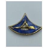 WONDERFUL WICCAN ENAMALED BROOM BROOCH (EASTERN