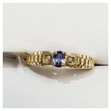 14K YELLOW GOLD TANZANITE(0.25CT)  RING (~SIZE