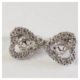 SILVER CUBIC ZIRCONIA  EARRINGS (~WEIGHT 3.52G)