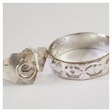 SILVER LOT OF 2  RING