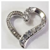 SILVER CUBIC ZIRCONIA  PENDANT