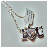 SILVER CUBIC ZIRCONIA  NECKLACE