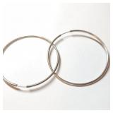 SILVER HOOPS  EARRINGS