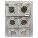 RCM CANADA COMMEMORATIVE QUARTERS MINT 6 PCS GEM