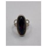 VINTAGE MID CENTURY MODERN AMYTHEST RING (ADJ) -