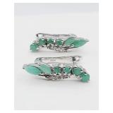 STERLING SILVER 5MM X 2.7MM NATURAL EMERALD