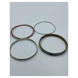 LOT OF 4 BANGLE BRACLETS - LYON FRANCE ESTATE